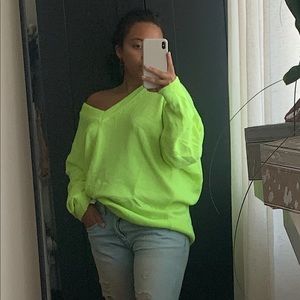 Lime green sweater